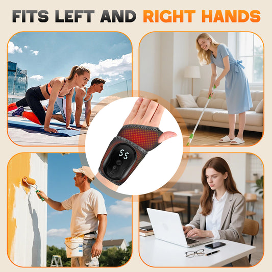 HY118 Cordless Heating Vibration Wrist Massager Brace