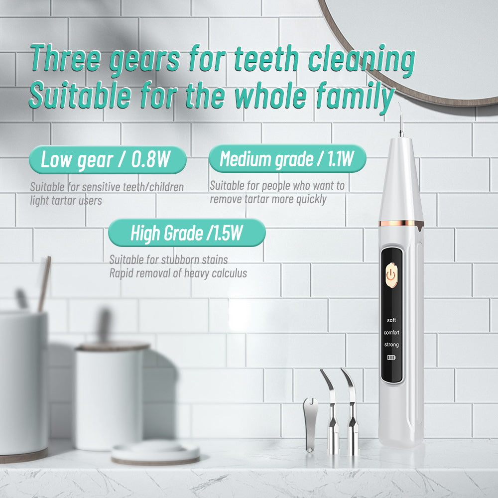 Ultrasonic Dental Tartar Remover – Home Teeth Cleaning Tool
