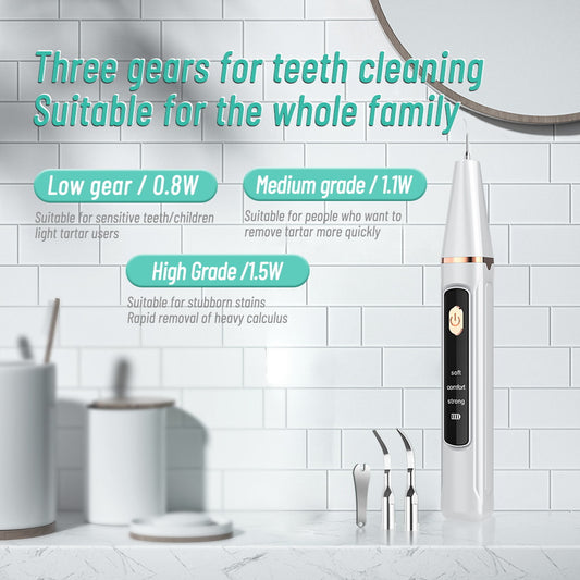 Ultrasonic Dental Tartar Remover – Home Teeth Cleaning Tool