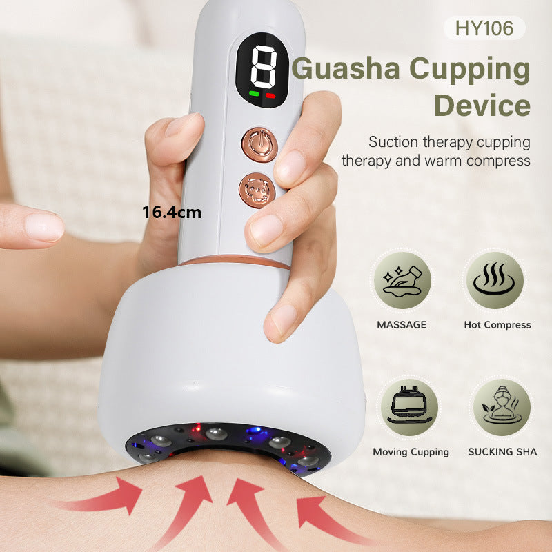 HY106 Electric Cupping & Gua Sha Massager with Hot Compress
