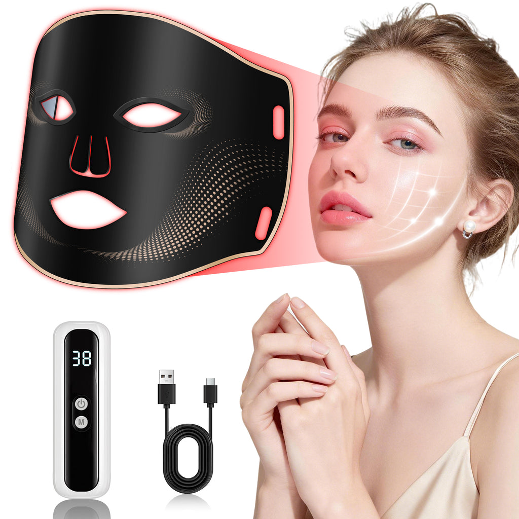 7-Color LED Face Mask – 180 Beads, 5 Timers