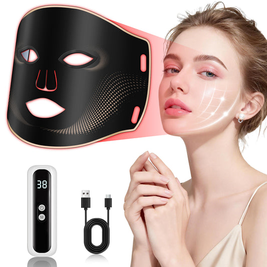 7-Color LED Face Mask – 180 Beads, 5 Timers