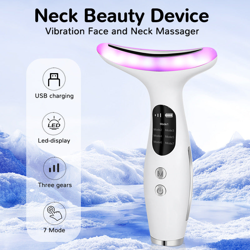 HY93 7-Color LED Dolphin Face & Neck Lifting Beauty Massager