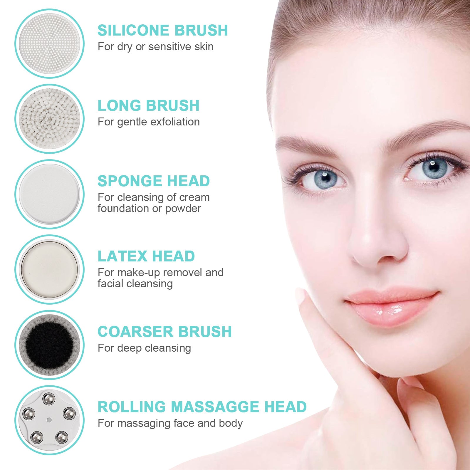 HY115 Electric Rotating Silicone Facial Cleansing Brush