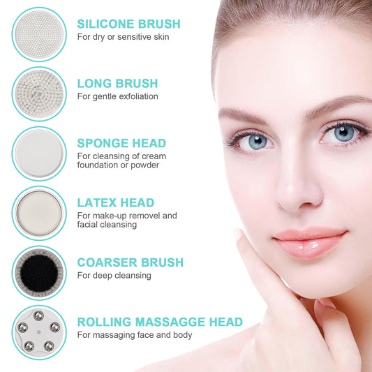 HY115 Electric Rotating Silicone Facial Cleansing Brush
