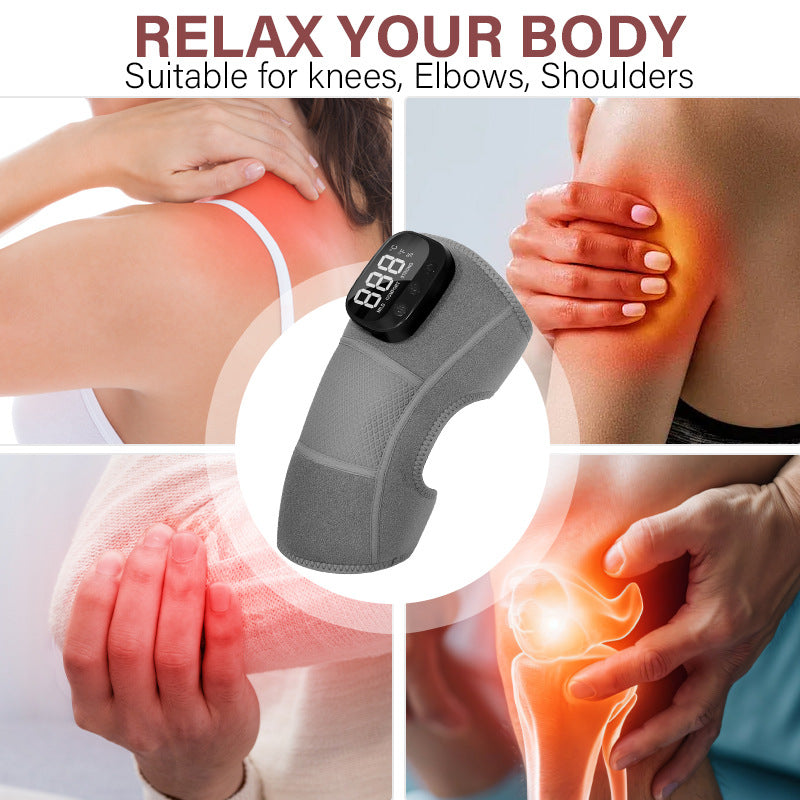HY104 Rechargeable Heating Vibration Knee Massager Brace