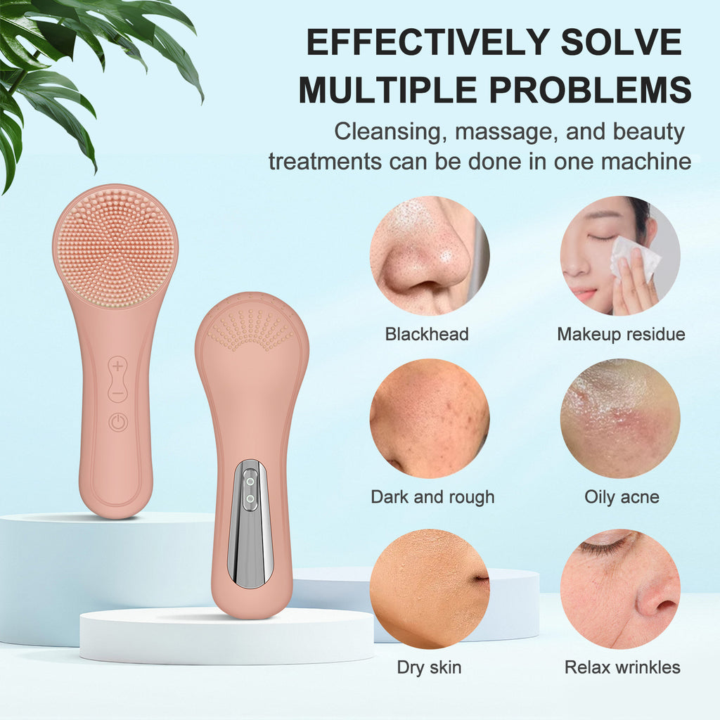 HY111 3-in-1 Sonic Silicone Facial Cleansing Device