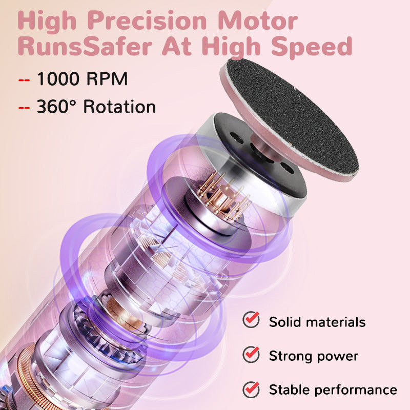 HY84 2-in-1 Electric Foot Callus Remover & Nail Polisher