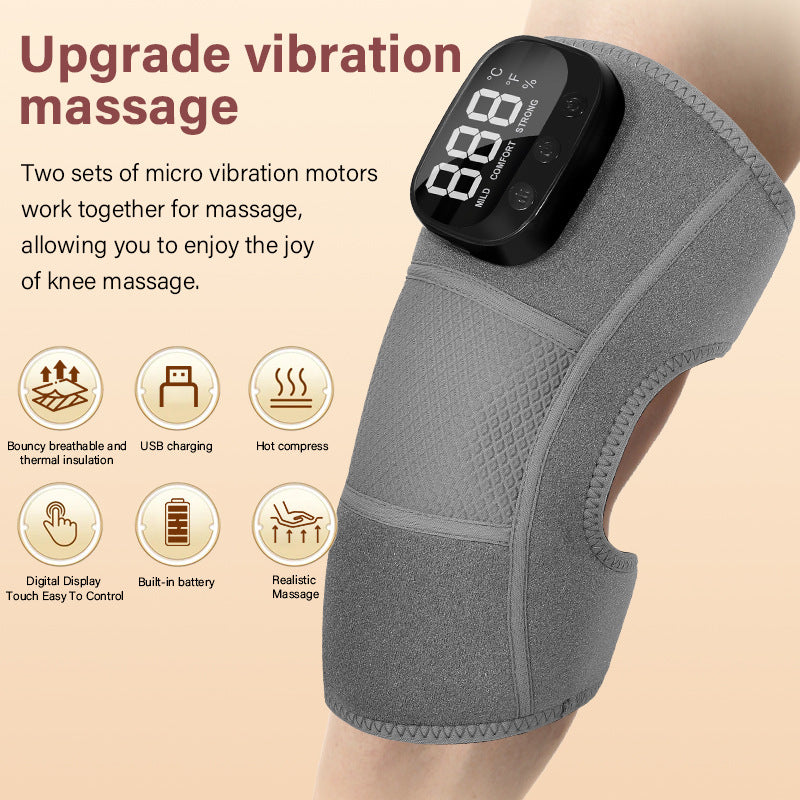 HY104 Rechargeable Heating Vibration Knee Massager Brace