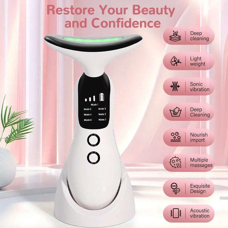 HY83 7 Colors LED Neck & Face Lifting Beauty Massager