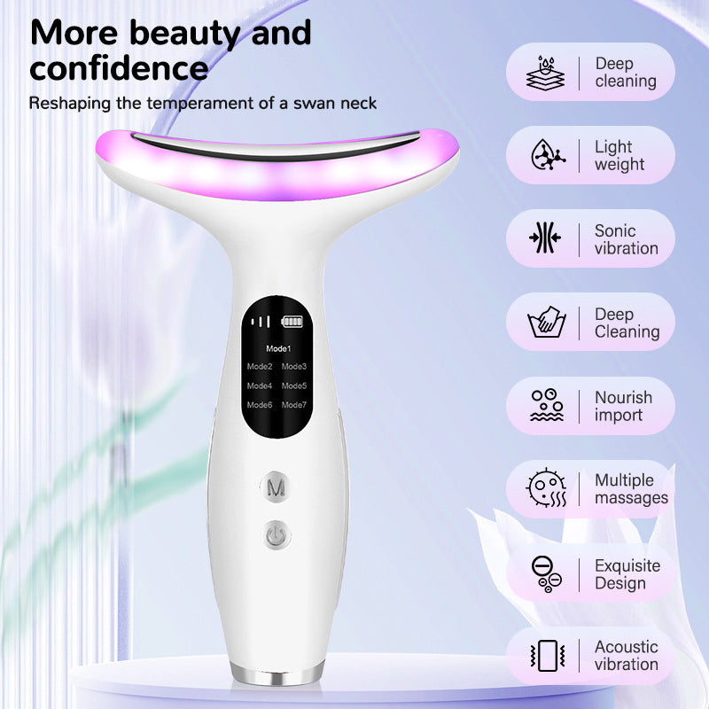 HY93 7-Color LED Dolphin Face & Neck Lifting Beauty Massager