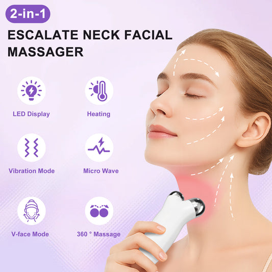 HY113 Microcurrent Facial Lifting Roller with Red Light