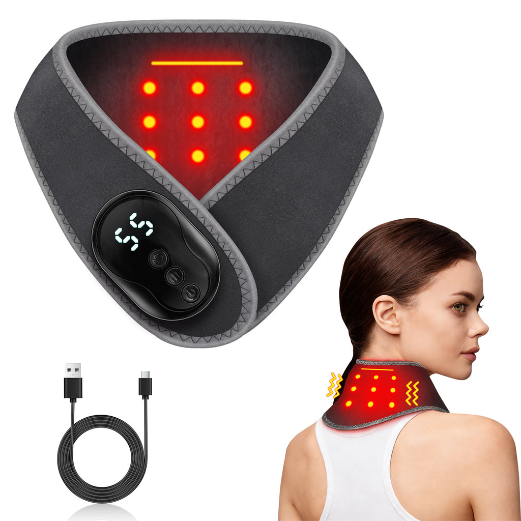 HY120 Cordless Heating Vibration Neck Massager Wrap