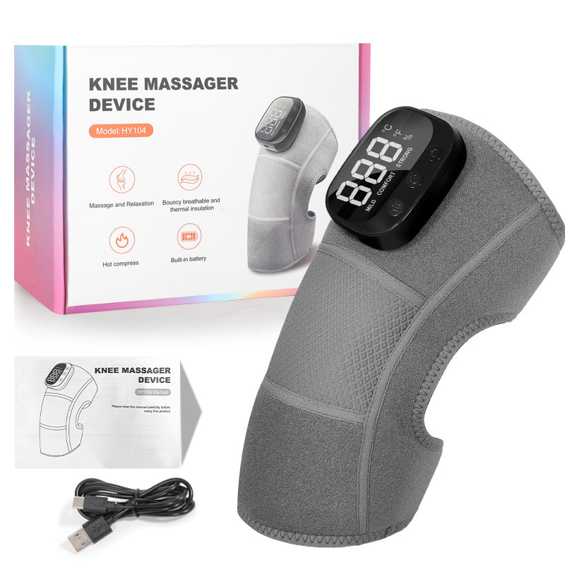 HY104 Rechargeable Heating Vibration Knee Massager Brace