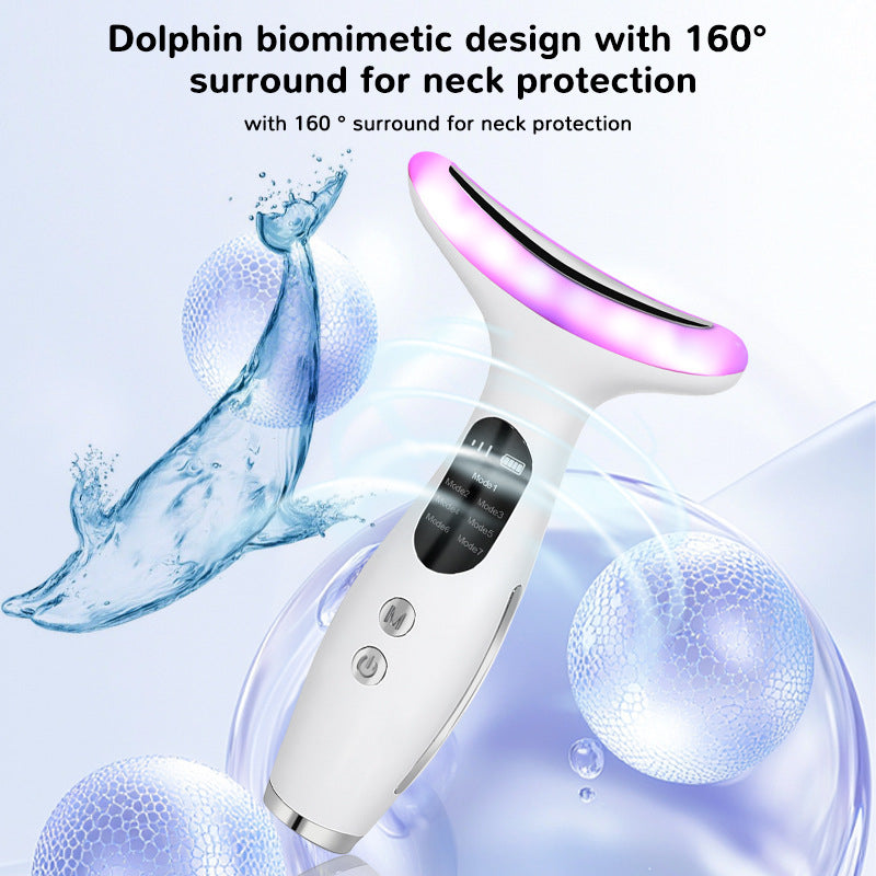 HY93 7-Color LED Dolphin Face & Neck Lifting Beauty Massager