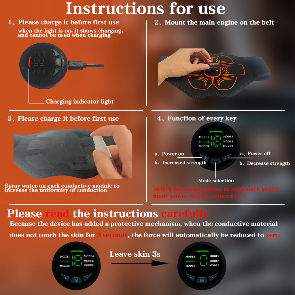 Pro Smart EMS+TENS Abdominal Muscle Trainer
