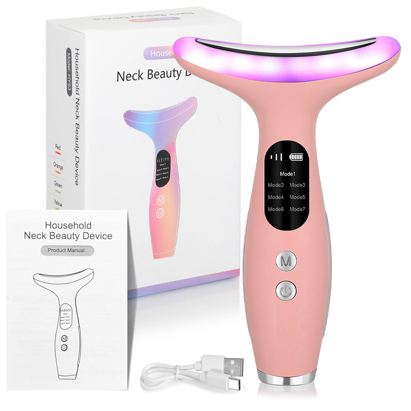 HY93 7-Color LED Dolphin Face & Neck Lifting Beauty Massager