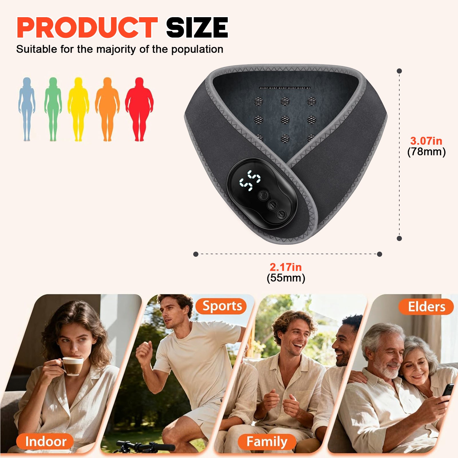 HY120 Cordless Heating Vibration Neck Massager Wrap
