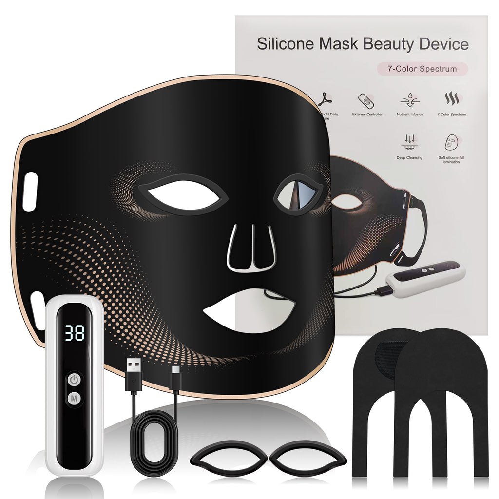 7-Color LED Face Mask – 180 Beads, 5 Timers
