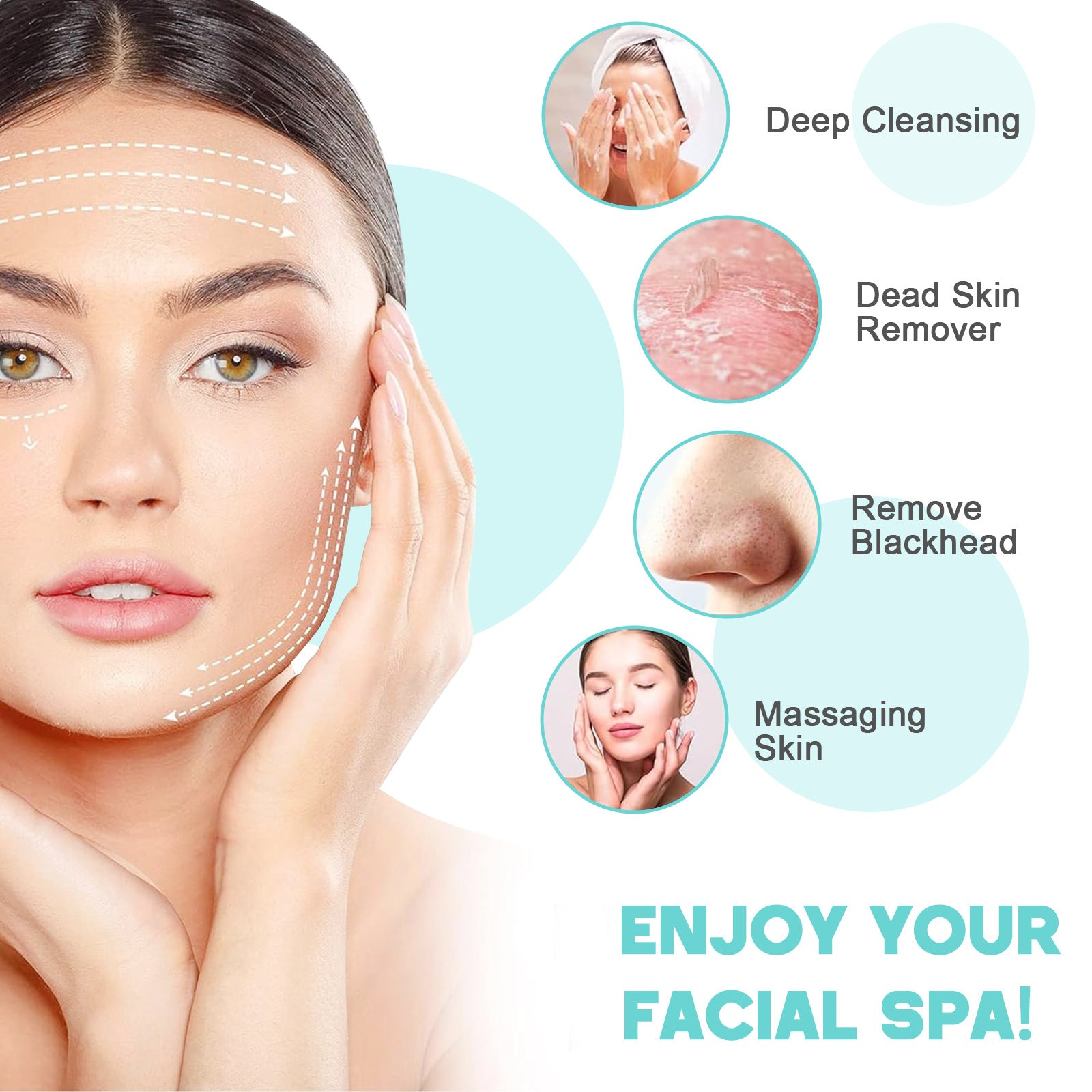 HY115 Electric Rotating Silicone Facial Cleansing Brush