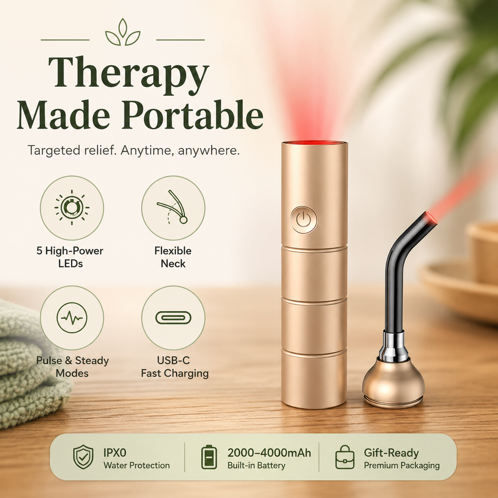 5-LED 4-Wavelength Red Light Wand – Portable Pain Relief
