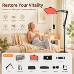 256-LED Red Light Lamp – 5 Levels - Timer - 360° Adjustable