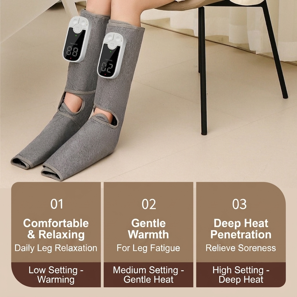 HY109 Air Compression Leg & Foot Massager | Calf & Foot Massage Boot