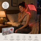 256-LED Red Light Lamp – 5 Levels - Timer - 360° Adjustable
