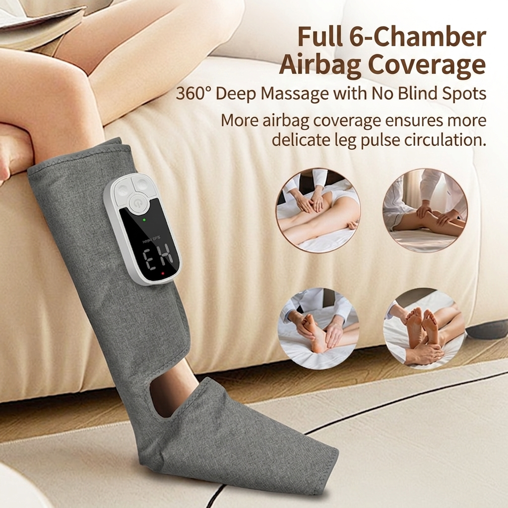 HY109 Air Compression Leg & Foot Massager | Calf & Foot Massage Boot