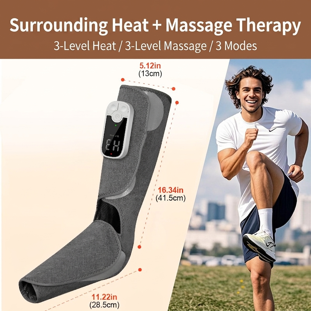 HY109 Air Compression Leg & Foot Massager | Calf & Foot Massage Boot