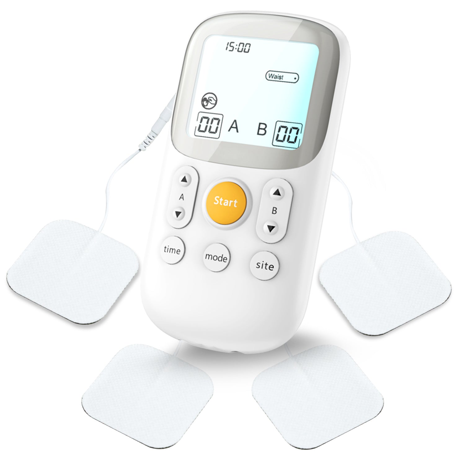The TENS physiotherapy device relieves physical pain, promotes blood circulation, reduces physical stress and improves the quality of life
