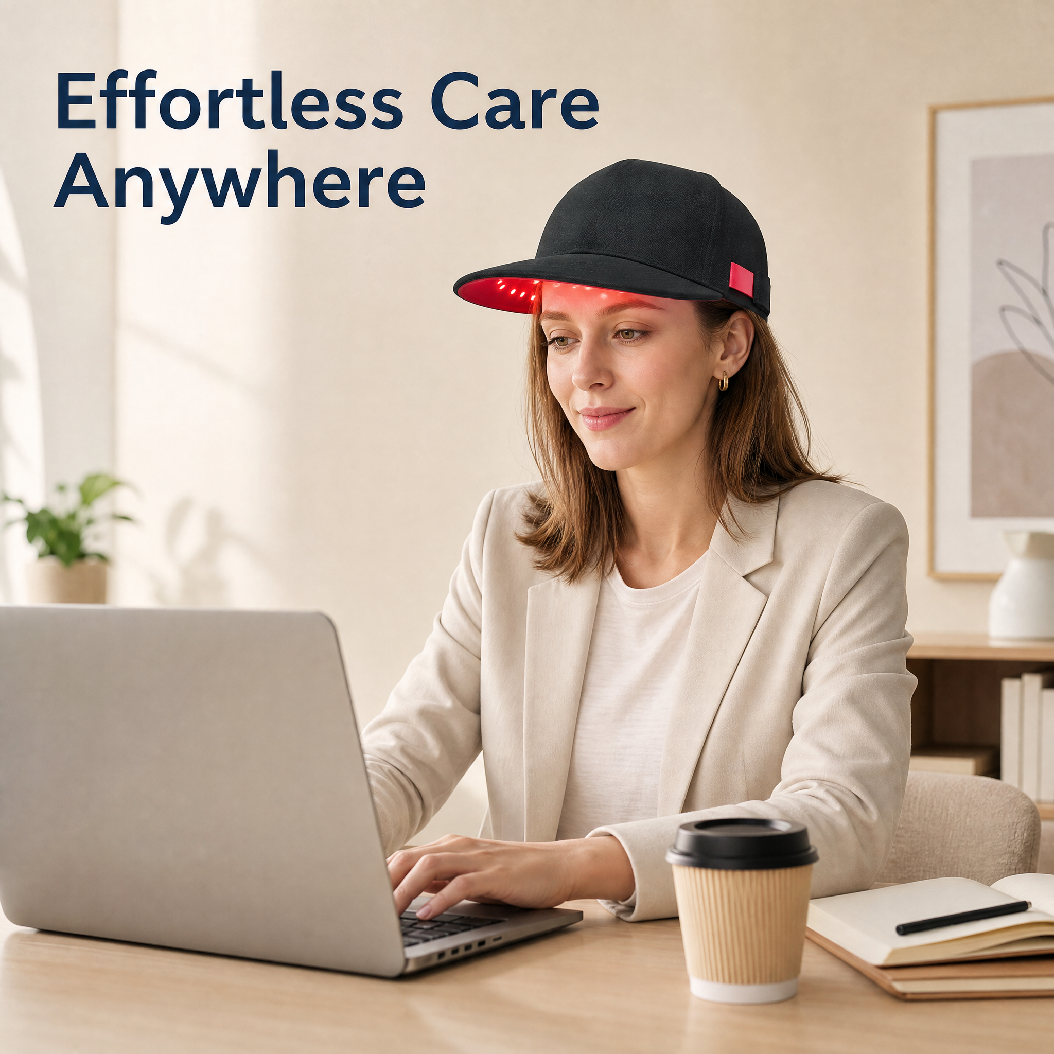 LED Photon Hair Cap – Red/Blue Light, USB-C, Lightweight